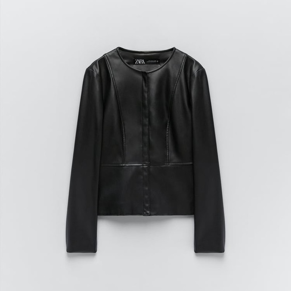 Zara faux leather jacket - Picture 6 of 12